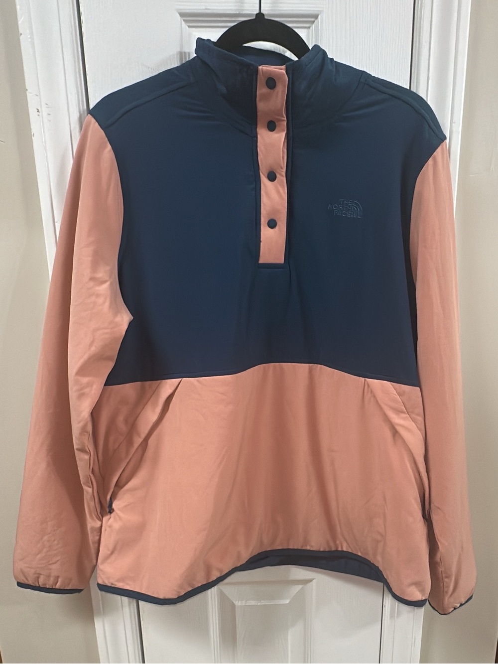 The North Face Mountain Sweatshirt Pullover Q-Snap Pink Navy (mix33)